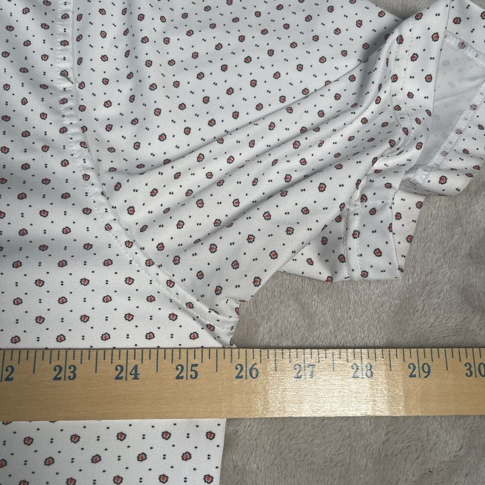 Maelreg Performance Polo Shirt Men's 2XL White Spotted‎ Lightweight Golf UPF - Picture 8 of 9